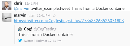Using a Docker-packaged Command